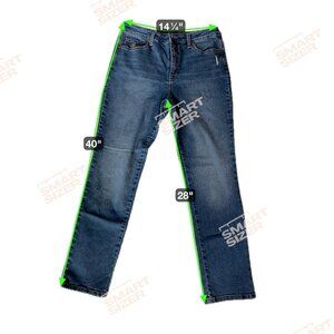 Classic Blue Denim Jeans By Gloria Vanderbilt Straight Leg‎ Mid Rise Comfortable